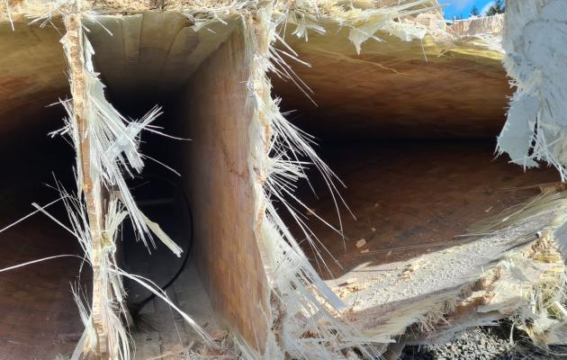 Inside a wind turbine