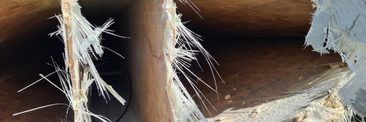 Inside a wind turbine