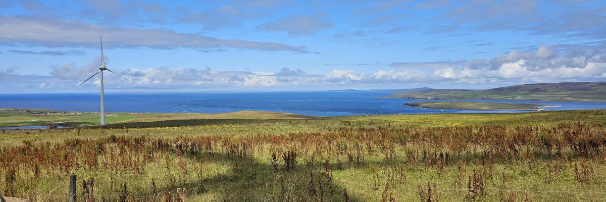 View from Orkney windfarm 